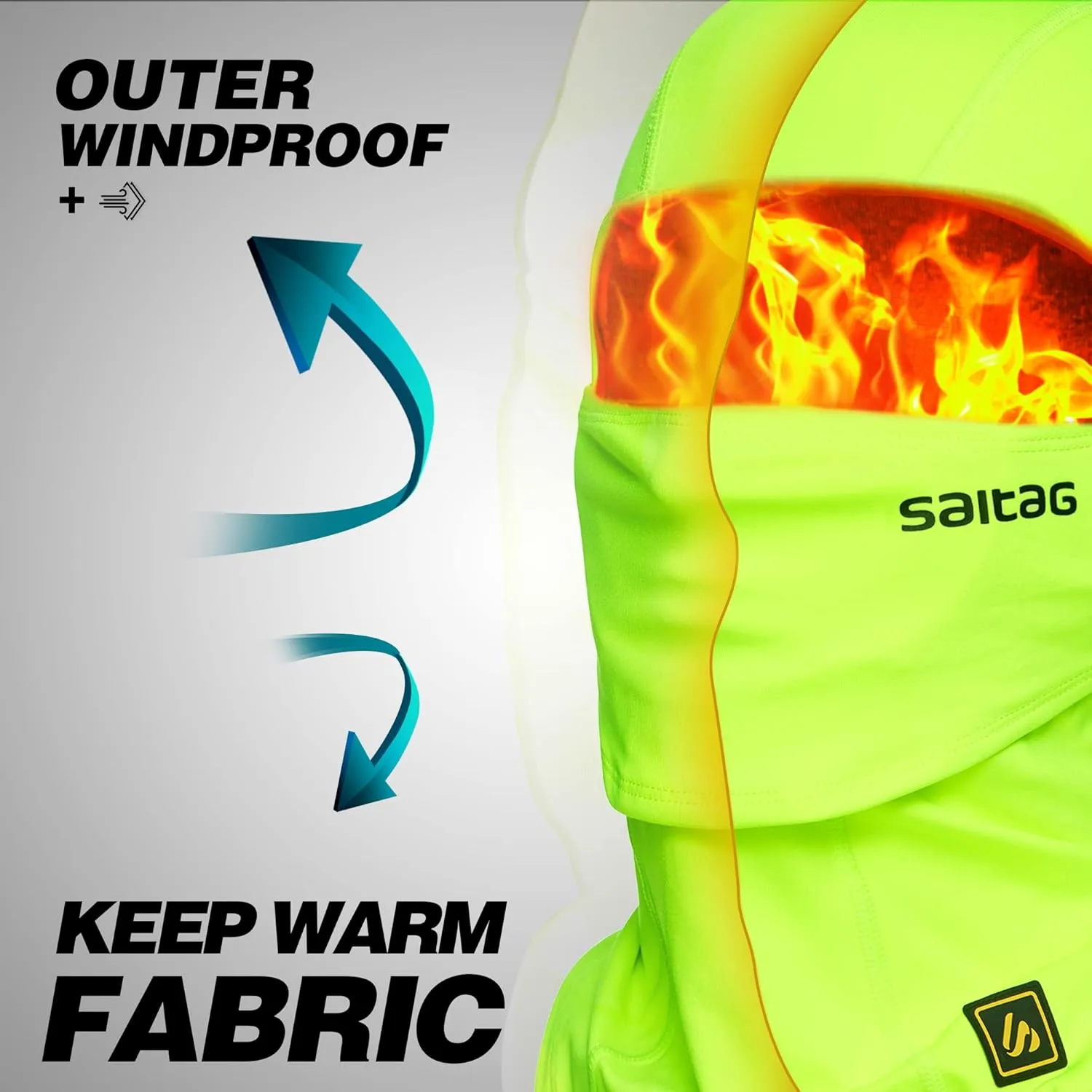 Balaclava Windproof Ski Mask Cold Weather Keep Warm Face Mask for Winter Motorcycling Ice Fishing Men