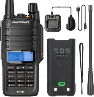BAOFENG Radio UV-9R Plus 8W Ham Radio Long Range Handheld Waterproof Walkie Talkie VHF/UHF Dual Band Walkie Talkie Tri- Power Two-Way Radio with Type-C Charger Cable for Survival Gear