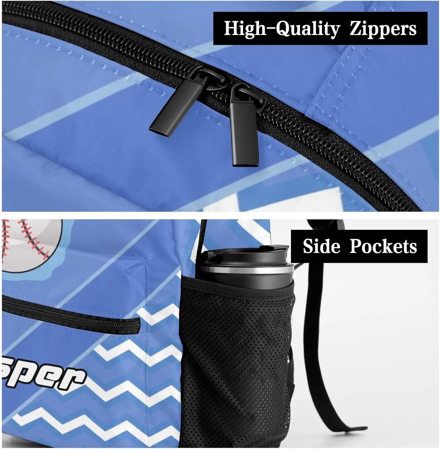Baseball Fire Cool Excited Blue Kids Backpack for Boys and Girls Toddler Backpack Waterproof Preschool