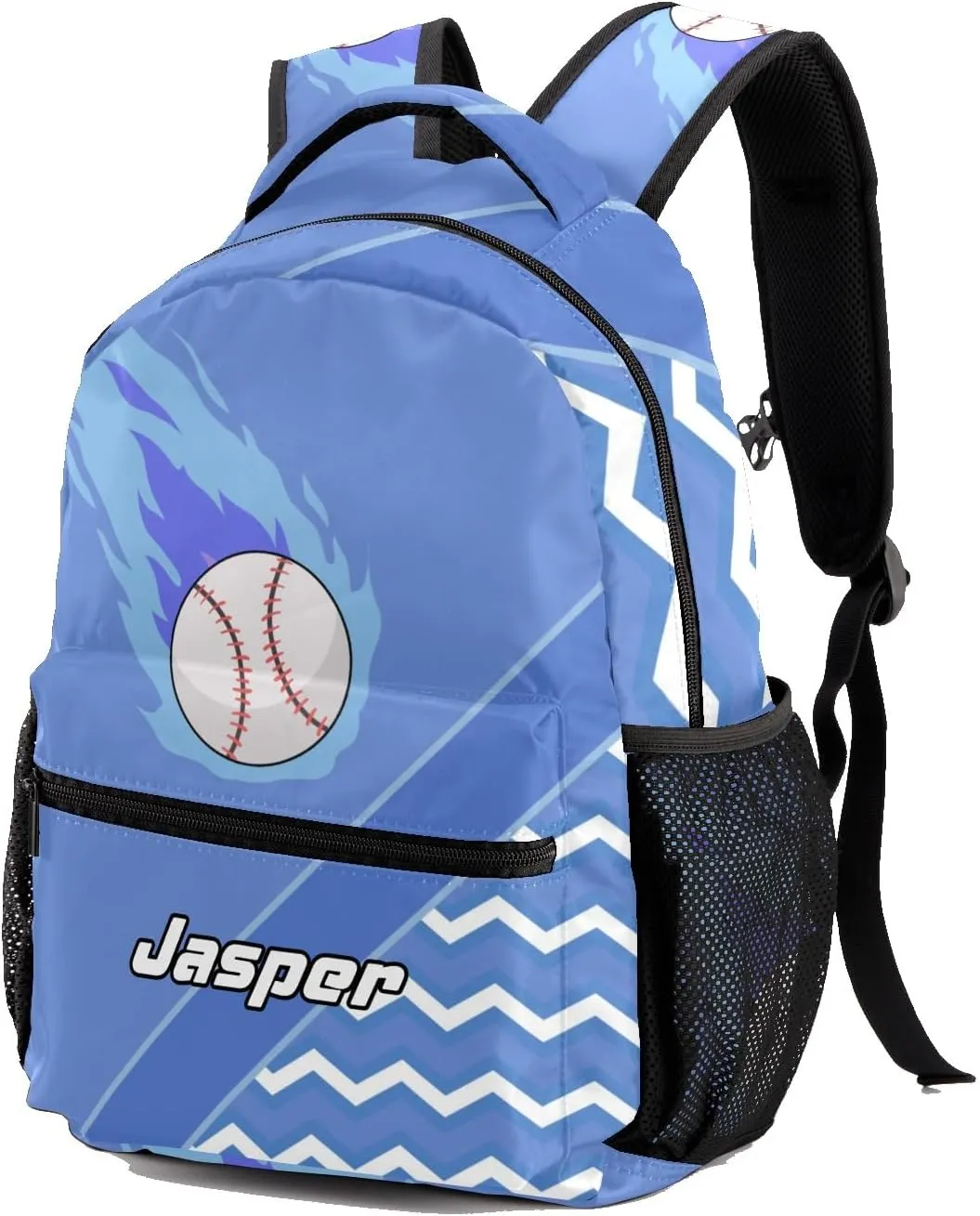 Baseball Fire Cool Excited Blue Kids Backpack for Boys and Girls Toddler Backpack Waterproof Preschool