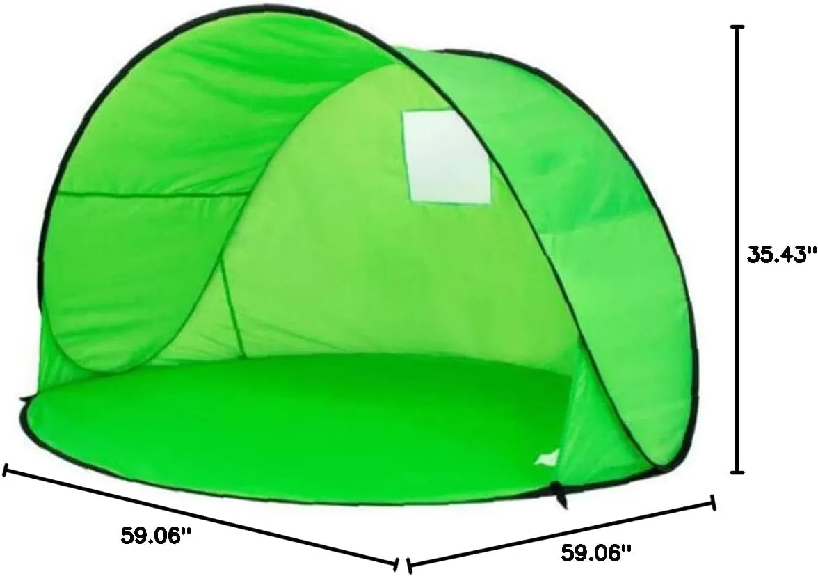 Beach Tent 2 Person, Pop Up Sun Shelter,Portable Family UV Canopy Tent,for Camping Fishing Picnicing,Outdoor Tents,Green