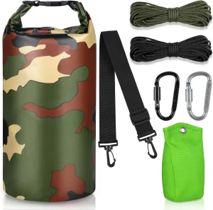 Bear Food Bag Hanging System, Bear Bags for Food Backpacking, Ultralight 10L Waterproof Camping Bear Proof Food Storage Canister Pulley System with Paracord, Carabiner, Throw Bag