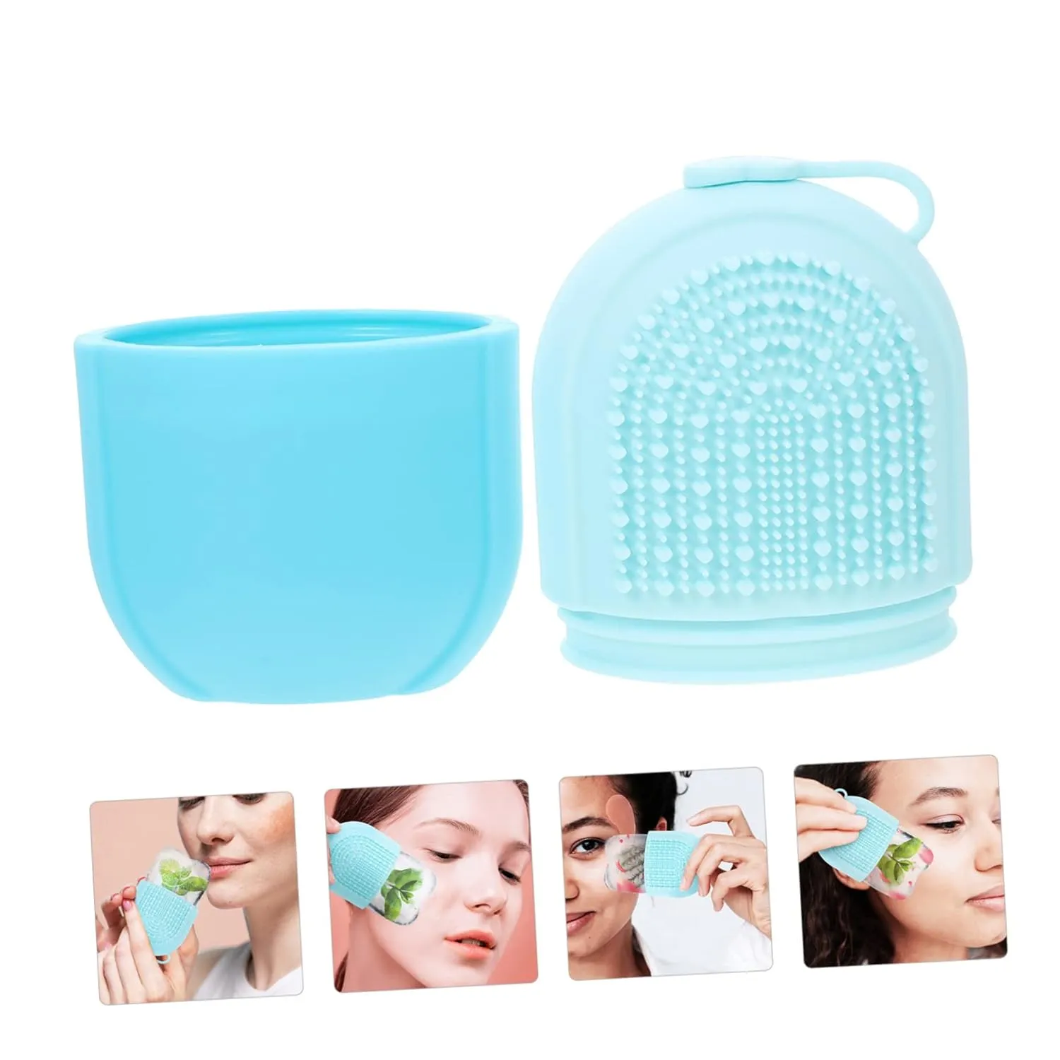 Beauty Face Ice Tray Rollers Silicone Molds Manual Massage Tools Tray Mold Ice Face Roller Ice Roller for Face and Eye Ice Roller Mold Skin Massage Ice Roller Silicone Toy Care, 13X6.5X5.5CM