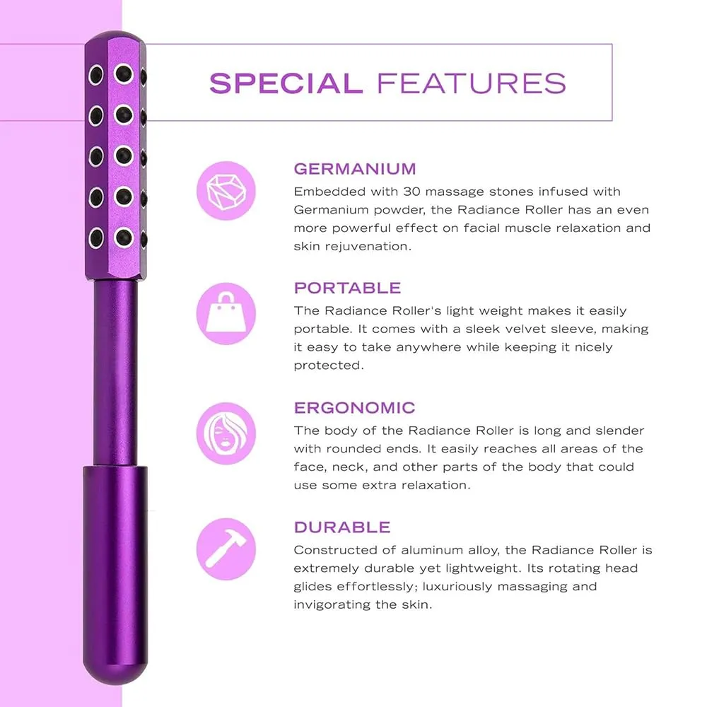 Beauty Roller, Elarique Glow Sculpting,Arrily Face Wand,Portable with Ergonomic Handle, for Skincare (30 Gold)