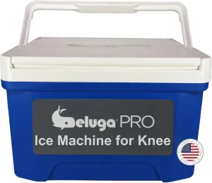 BelugaPRO Ice Machine for Knee After Surgery, Cold Therapy Knee Ice Machine with Programmable Timer, Joint Wrap, Lightweight 9 Quart Cooler, Quiet Pump, 3.0