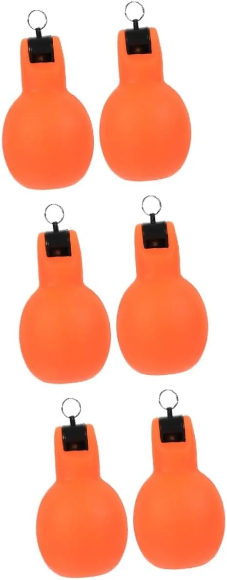 BESPORTBLE 3sets Hand Squeeze Survival Whistle Plastic Reusable Compact Size Ideal for Camping Hiking and 2pcs*3