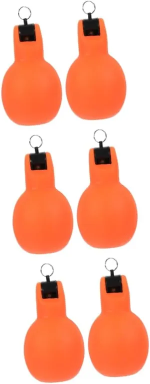 BESPORTBLE 3sets Hand Squeeze Survival Whistle Plastic Reusable Compact Size Ideal for Camping Hiking and 2pcs*3