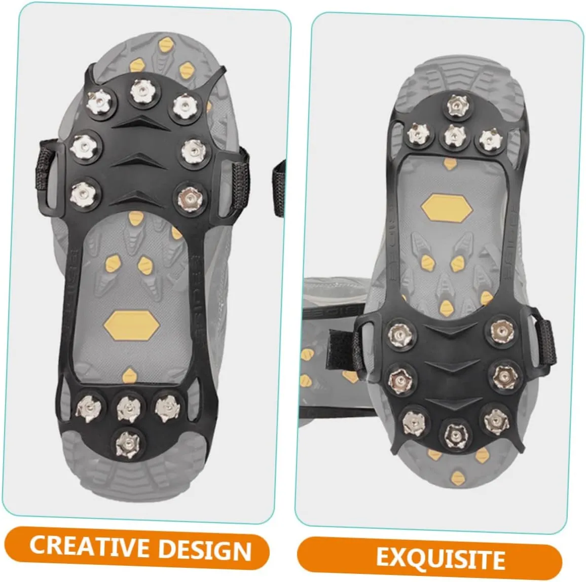 BESPORTBLE Mountaineering Covers Snow Cleats Ice Grippers for Shoes and Boots Climbing Anti-Slip Spike Spikes for