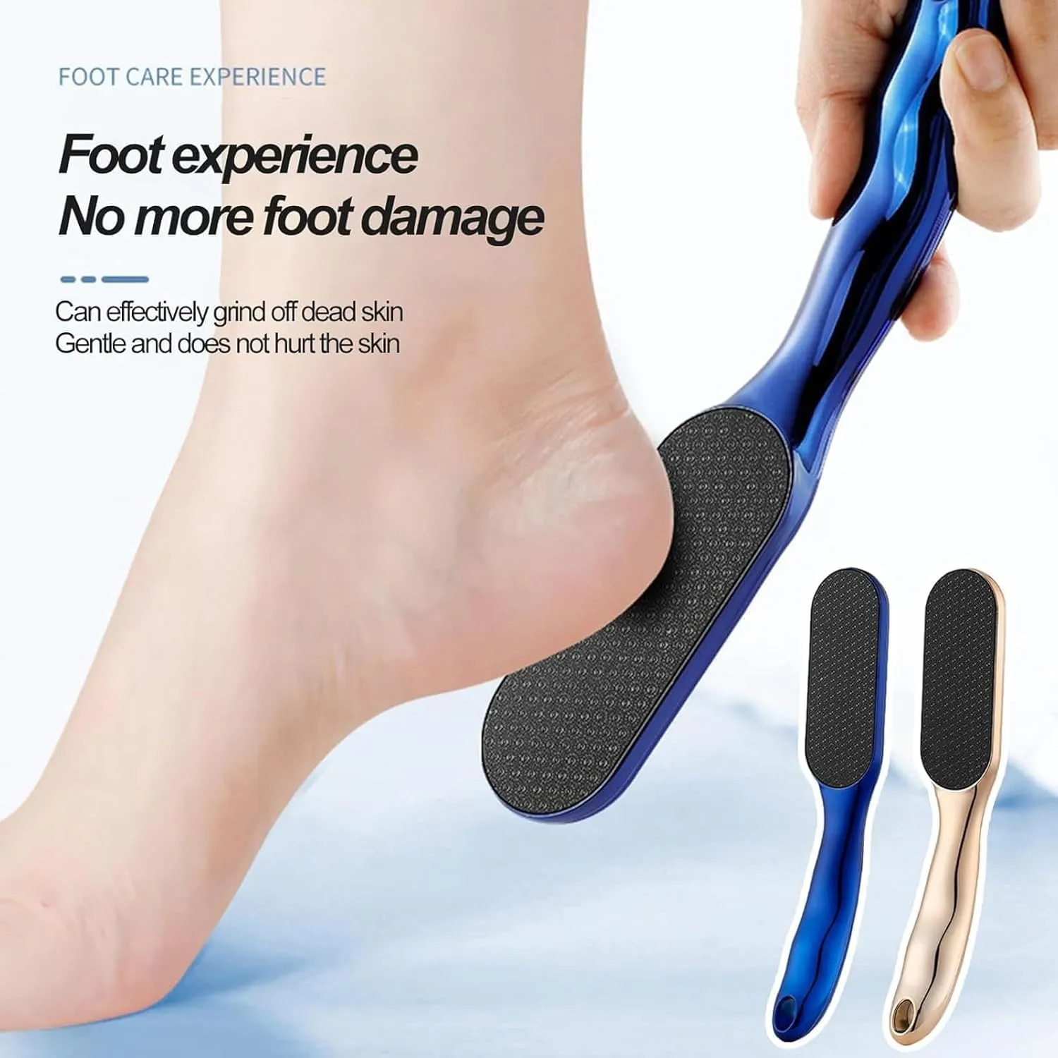 Beyond The Cream Foot File, Nano Glass Foot File Callus Remover, Professional Foot Care Tools to Removes Hard Skin and Dead Skin for Dry and Wet Feet (2 Gold)