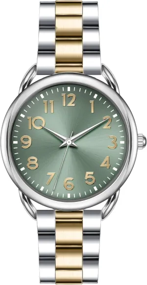 Bisley 35MM Women Watch Stainless Steel Bracelet with Magnetic Clasp Easy to Adjust Wrist Size Without Tool Arabic Numbers Easy to Read Watch