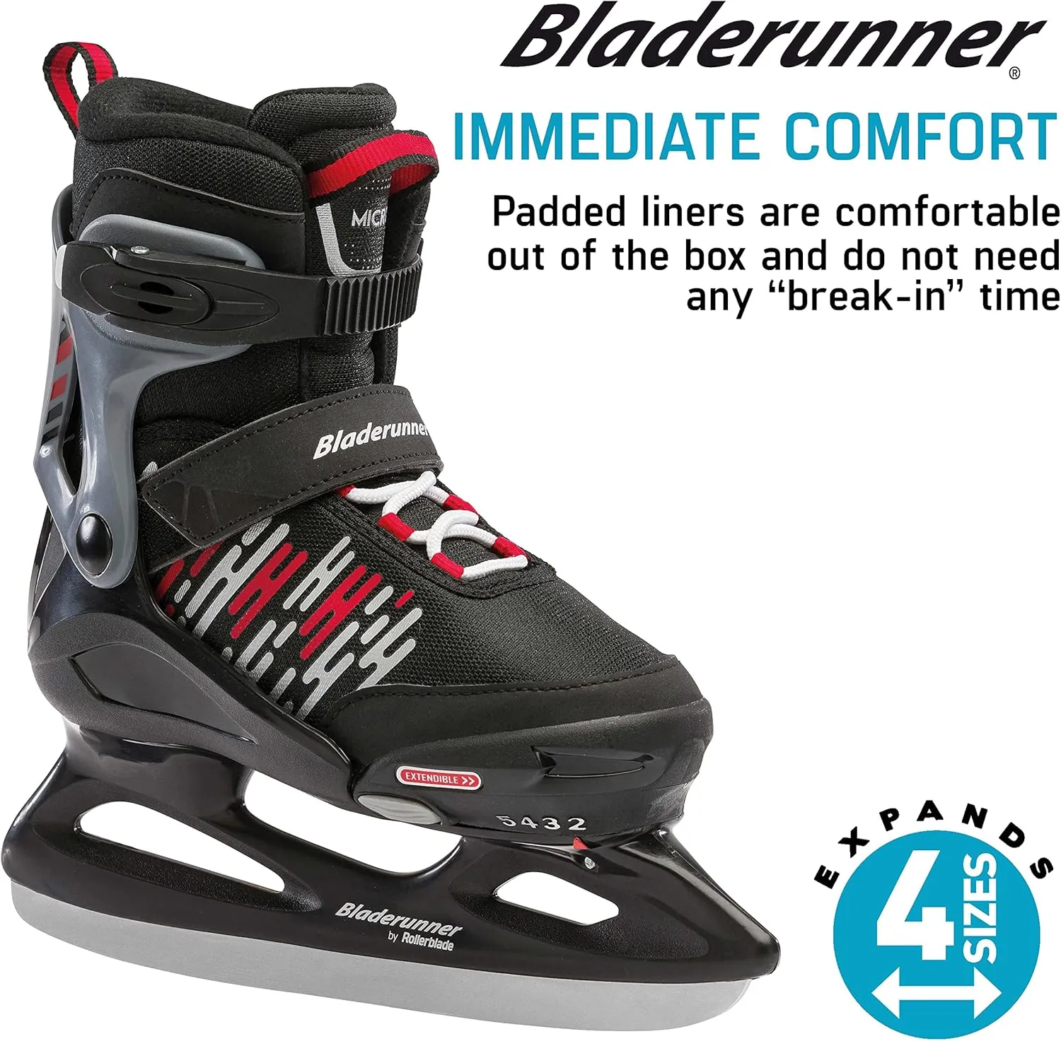 Bladerunner Micro Adjustable Rec Ice Skates - Boy's