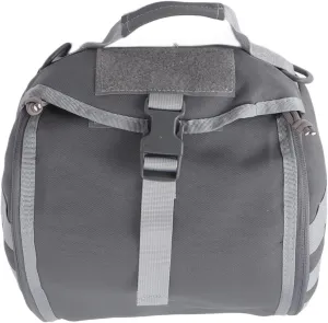 BORDSTRACT Outdoor Helmet Bag, Nylon Waterproof Motorcycle Bike Bicycle Helmet Storage Bag Zipper Pocket Padded InteriorLarge Capacity for Camping HikingTravel Fishing(Gray)