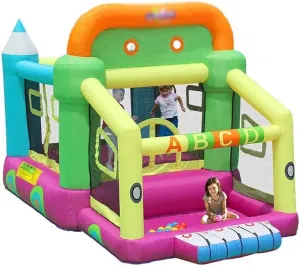 Bouncy Castles Sports Toys Inflatable Trampoline Large Children's Play Pool Indoor Small Children's Air Cushion Toy Pool (Color 350x225x220cm)