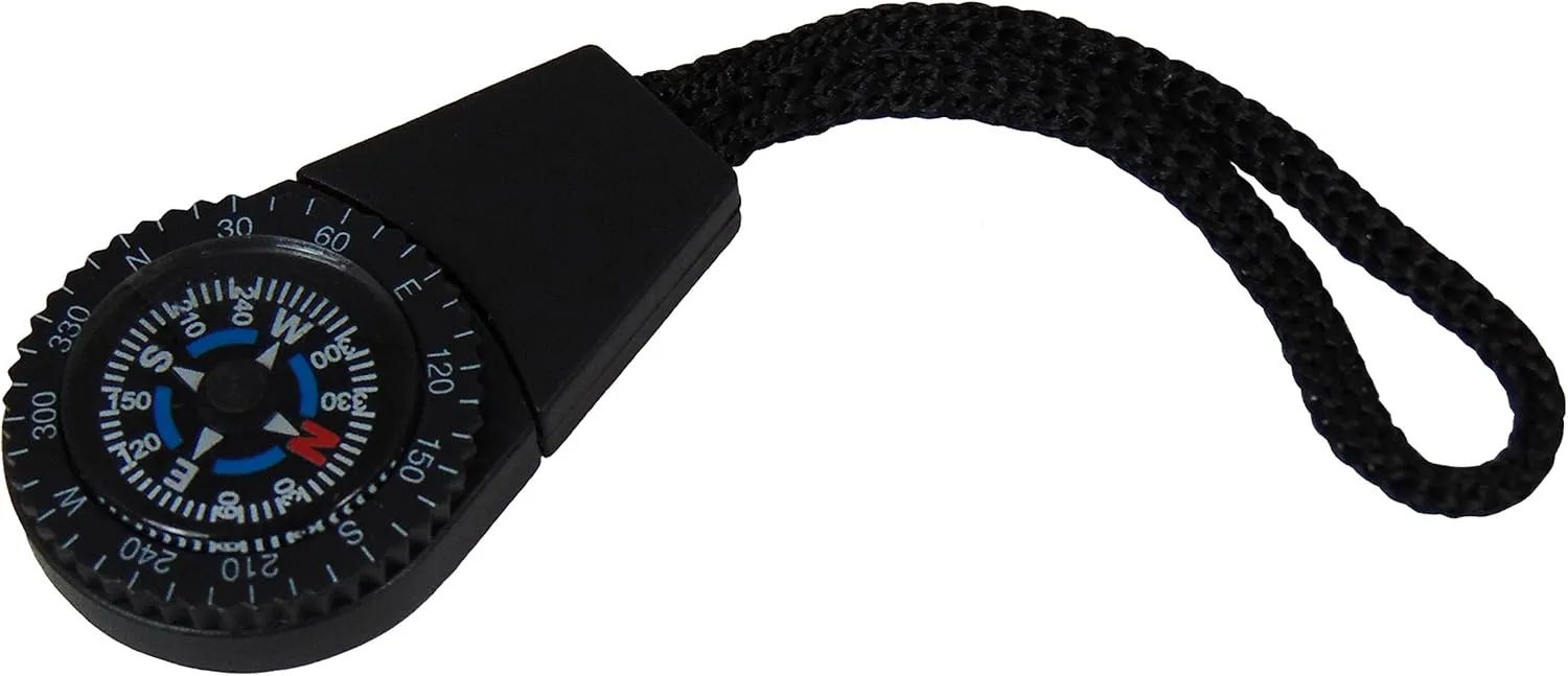 Box of 100 Liquid Filled Zipper Pull Compasses for Camping, Hiking, Paracord Projects or Bug-Out Bags