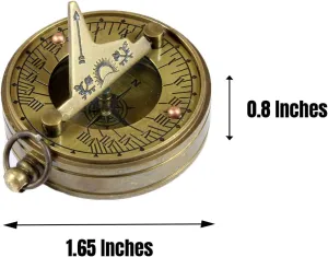 Brass Pocket Compass Dollond London Magnetic Sundial Compass Nautical Boat Decor Antique Vintage Engraved Directional Pirate Hiking Travel Christmas Souvenirs dad Grandson Son Gift