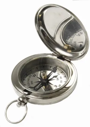 Brass Pocket Compass, Gift for Husband, Anniversary, Wedding Gift for Him, Long Distance Boyfriend Gift, Fiance Gift I Miss You Long Distance Relationship Gift for Army Boyfriend Gift