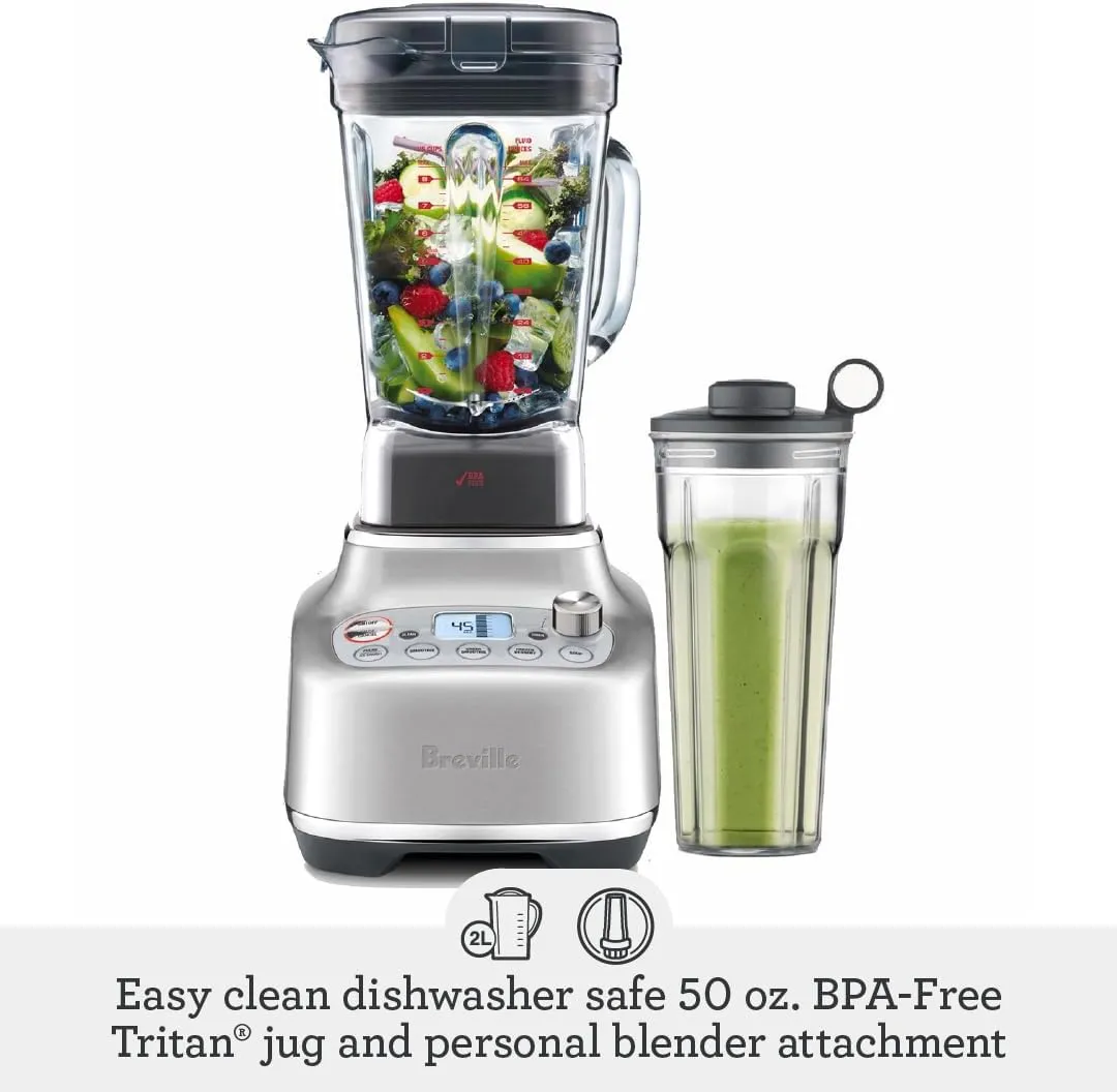 Breville BBL920BSS Super Q Commercial-Grade Home Blender, Brushed Stainless Steel