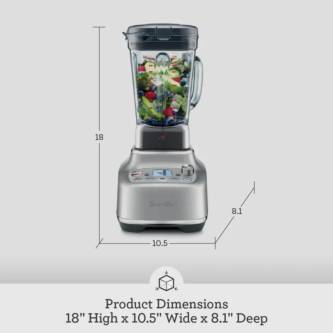 Breville BBL920BSS Super Q Commercial-Grade Home Blender, Brushed Stainless Steel