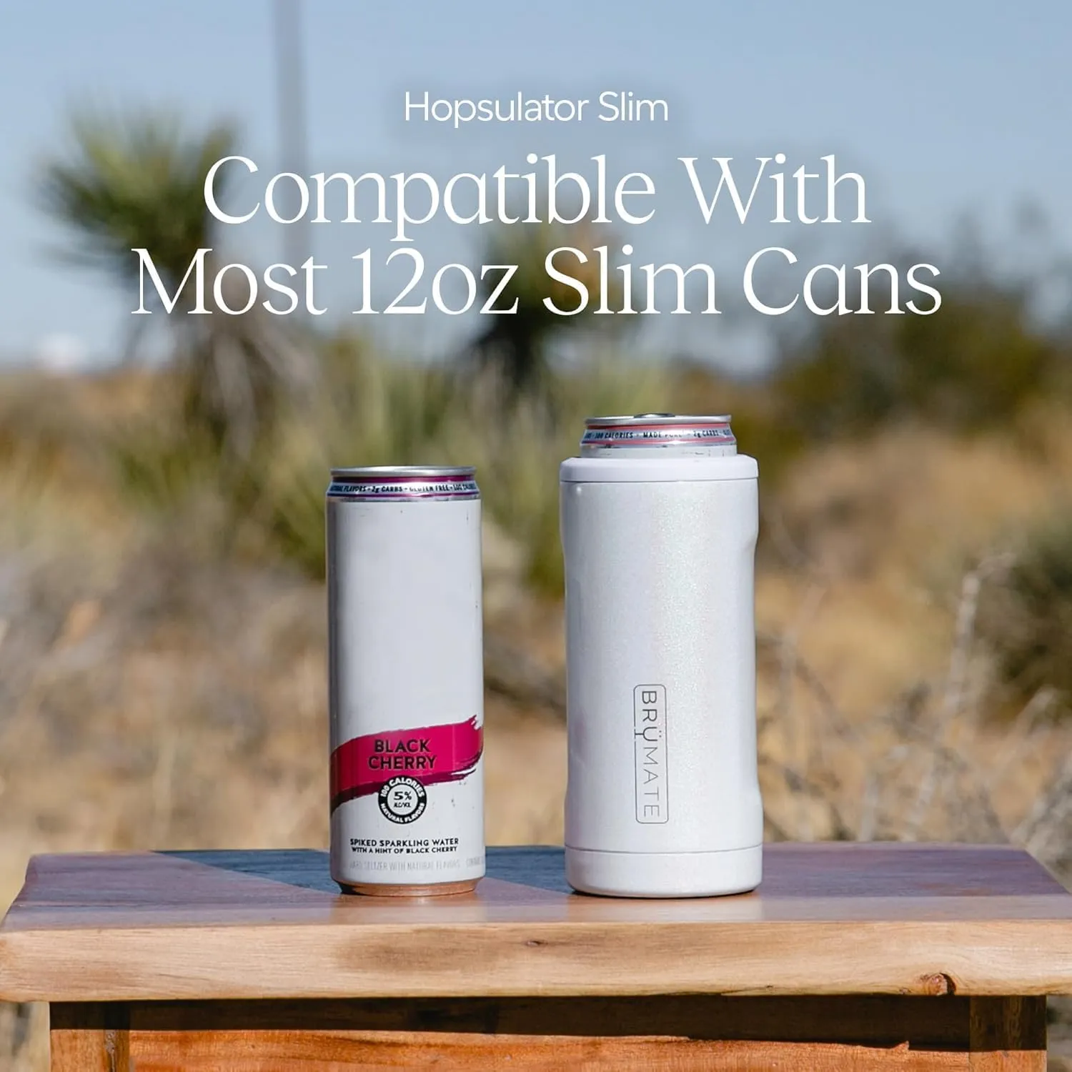 BrüMate Hopsulator Slim Can Cooler Insulated for 12oz Slim Cans | Skinny Can Insulated Stainless Steel Drink Holder for Hard Seltzer, Beer, Soda, and Energy Drinks (Electric Blue)