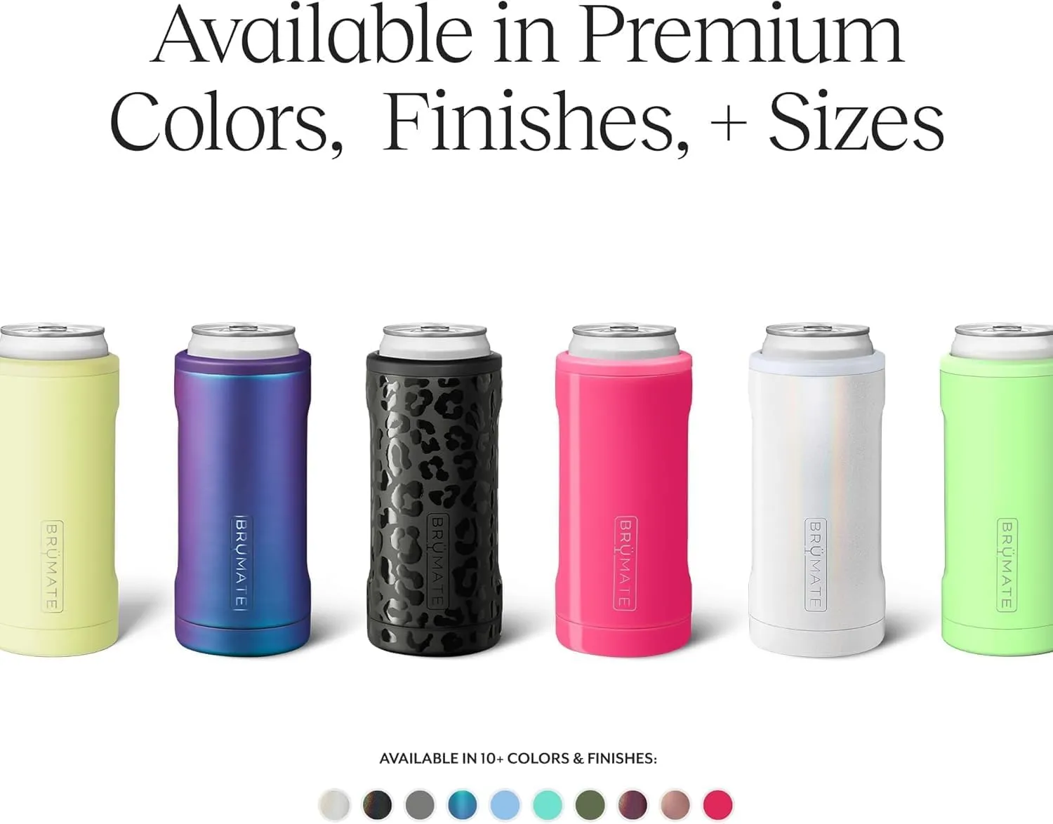 BrüMate Hopsulator Slim Can Cooler Insulated for 12oz Slim Cans | Skinny Can Insulated Stainless Steel Drink Holder for Hard Seltzer, Beer, Soda, and Energy Drinks (Electric Blue)