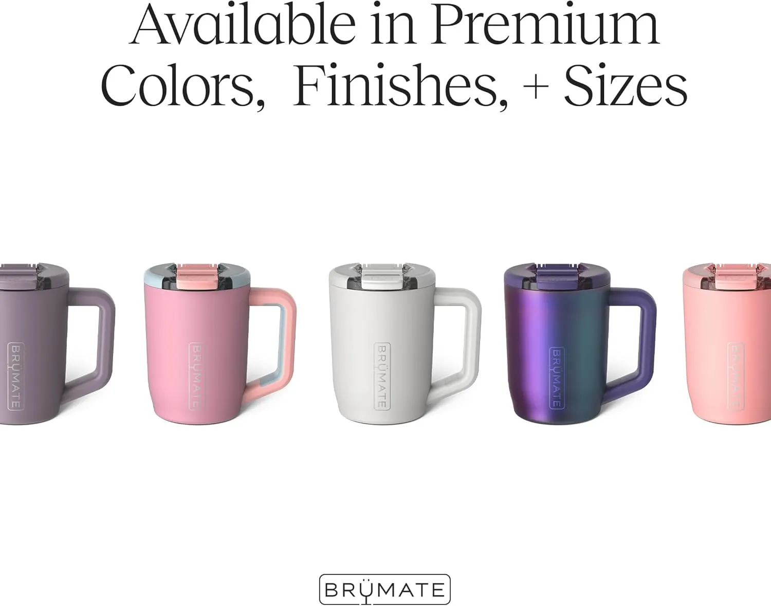 BrüMate Müv - 15oz 100% Leak Proof Insulated Coffee Mug with Handle & Lid - Stainless Steel Coffee Travel Mug - Double Walled Coffee Cup (Dark Aura)
