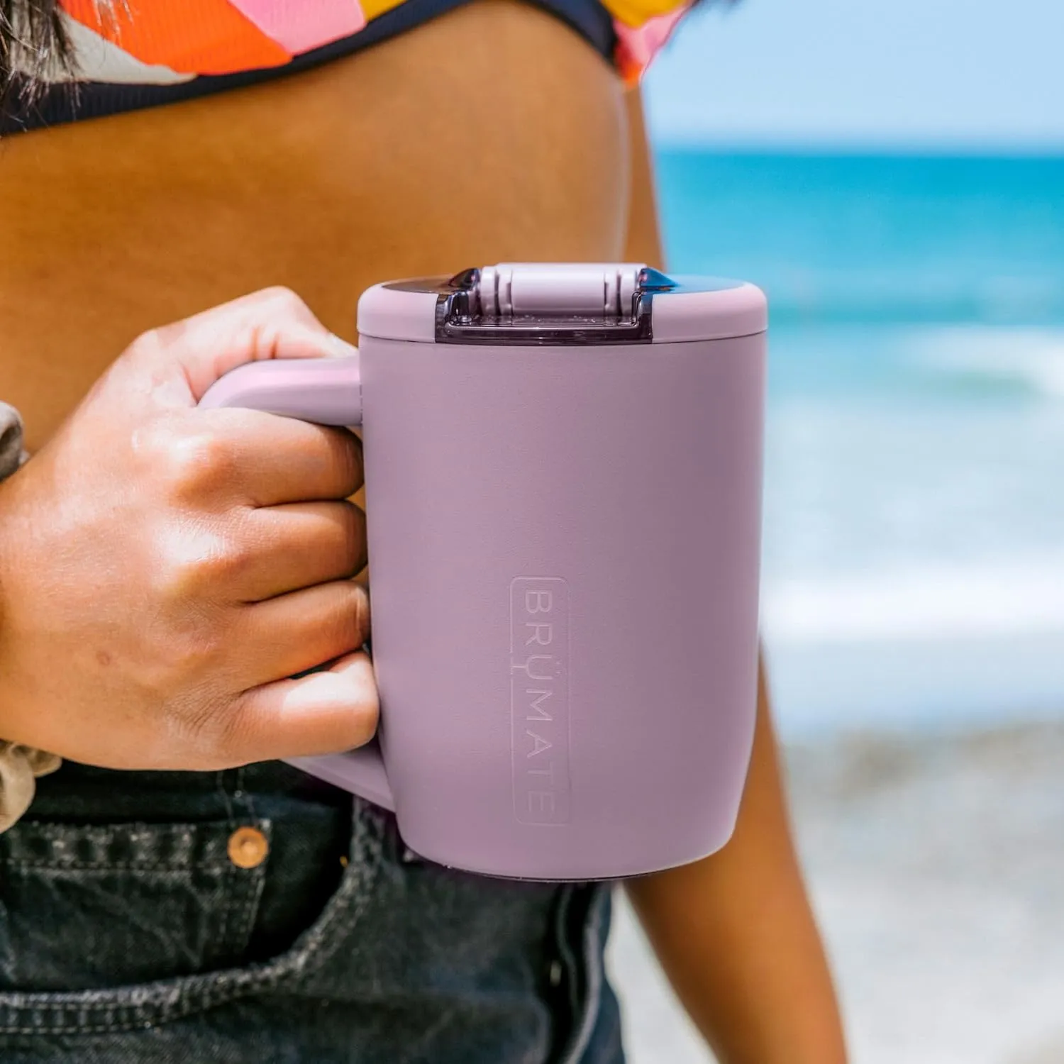 BrüMate Müv - 15oz 100% Leak Proof Insulated Coffee Mug with Handle & Lid - Stainless Steel Coffee Travel Mug - Double Walled Coffee Cup (Dark Aura)