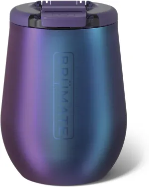BrüMate Uncork'd 100% Leak-Proof 14oz Insulated Wine Tumbler with Lid - Vacuum Insulated Stainless Steel Wine Glass - Perfect For Travel & Outdoors (Dark Aura)