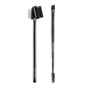 Brow Brush Kit - Features Premium Synthetic Bristles - Shapes And Grooms - Creates Clean, Defined Edges - For Brushing Through Brows And Combing Through Eyelashes - Travel Friendly - 3 Pc