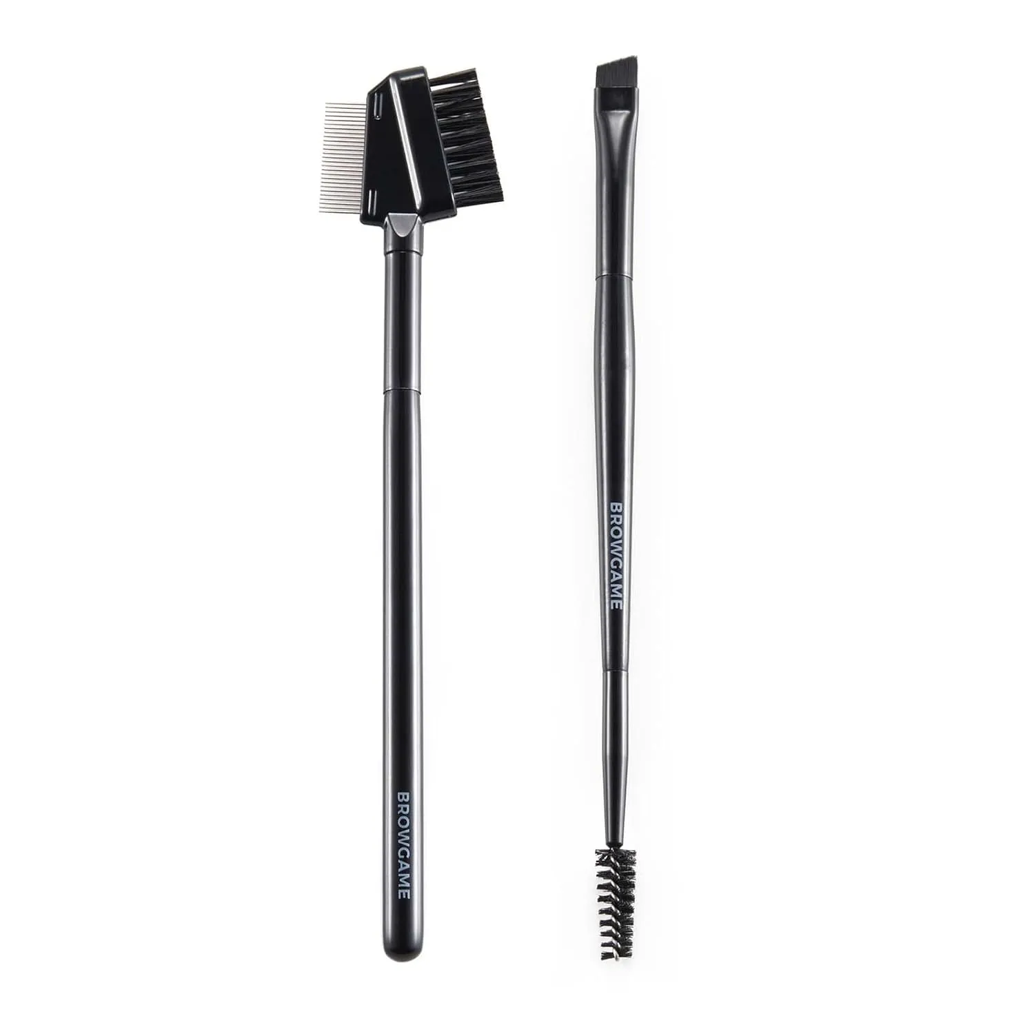 Brow Brush Kit - Features Premium Synthetic Bristles - Shapes And Grooms - Creates Clean, Defined Edges - For Brushing Through Brows And Combing Through Eyelashes - Travel Friendly - 3 Pc