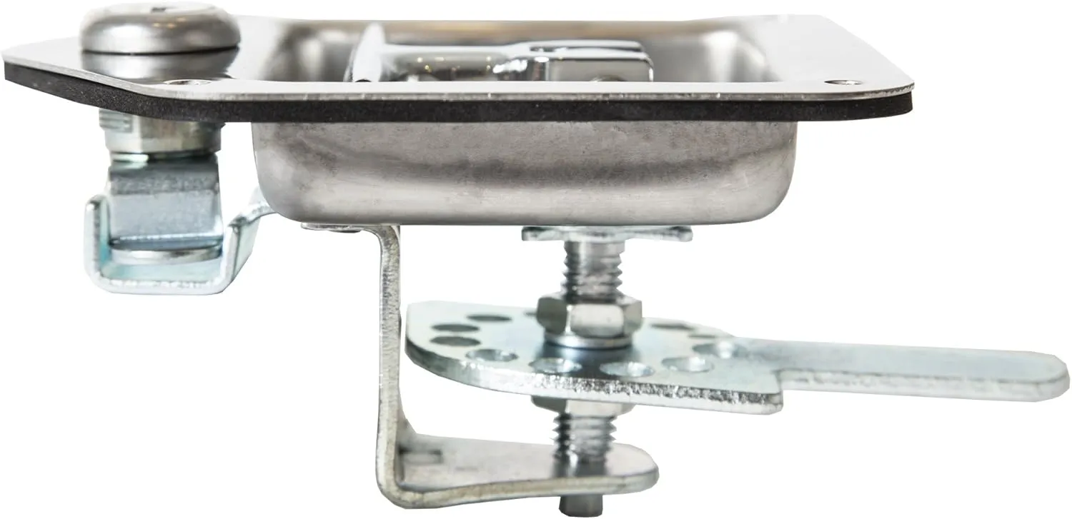 Buyers Products L8815 T-Handle Latch, Locking Single Point Latch With Gasket, With 2 Keys, Polished Stainless Steel, For Truck Bed Tool Boxes, Trailer Doors, RVs, Campers, Truck Cap Latch