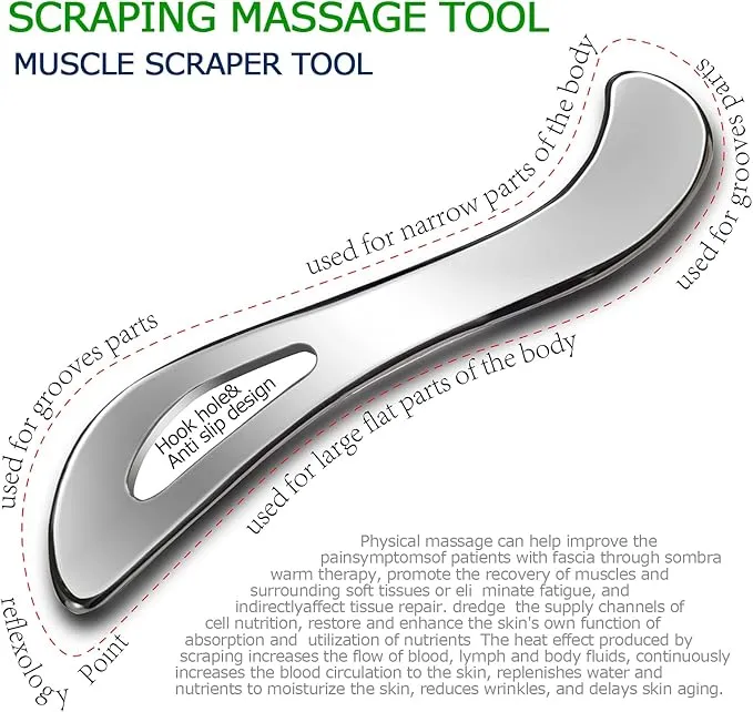 BYYDDIY Stainless Steel Gua Sha Muscle Scraper Tools