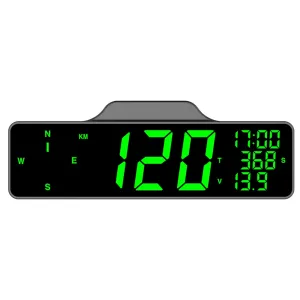 C3090 Digital Universal Car HUD Head Up Display large screen GPS Speedometer with Compass car battery voltage display Plug & Play truck bus Vehicle Speed OverSpeed Warning Mileage Measurement