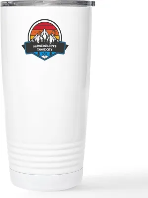 CafePress Alpine Meadows Tahoe City California Mugs 20 oz. Insulated Stainless Steel Coffee Tumbler