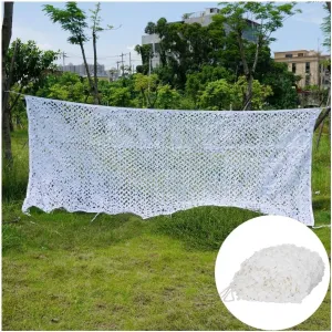 Camouflage Net Awnings Camo Netting for Outdoor Camping, Sunshade Camouflage Net Photography Hides Hunting Shooting Fishing Tent Cover Garden Wall Decoration (Color : White, Size : 2x3M)