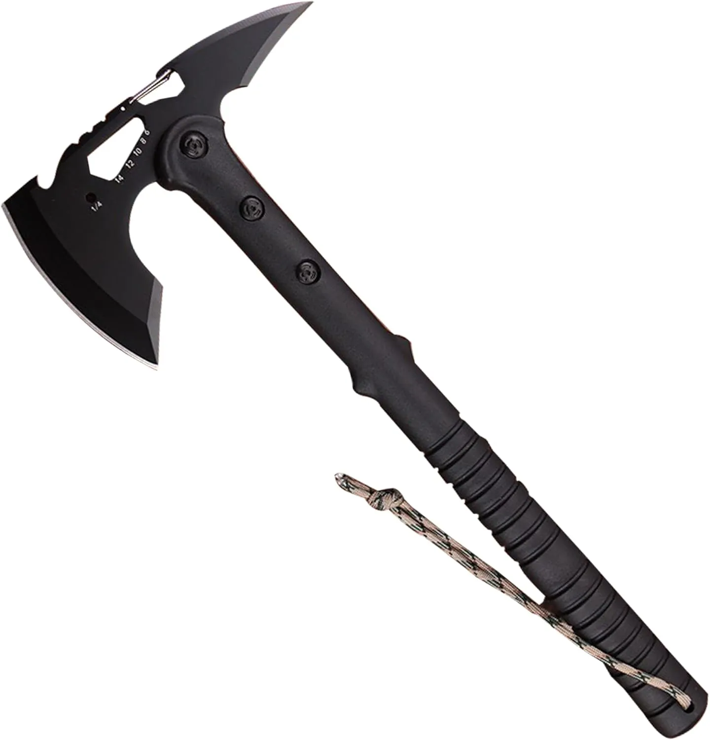 Camping Axe, Chopping Hatchet with Awl, Tactical Tomahawk with Hammer, Stainless Steel Axe for Outdoor Camping Hiking Garden