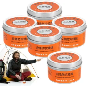 Camping Candles,Set of 5 Long Lasting Unscented Candles | Slow-Burning, Portable Outdoor Gear for Camping Trips Tent Lighting Wilderness Survival