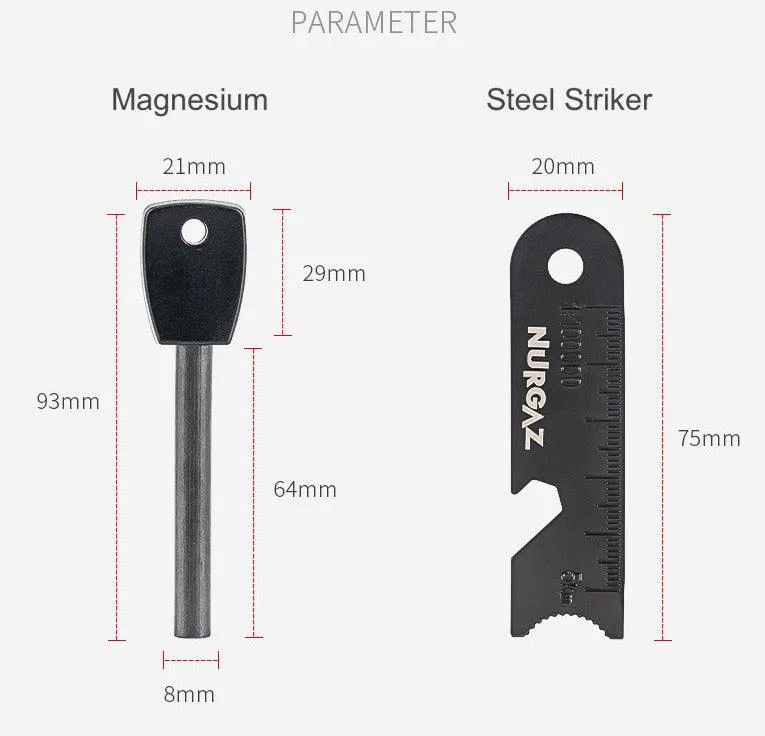 CAMPOUT Magnesium Fire Starter