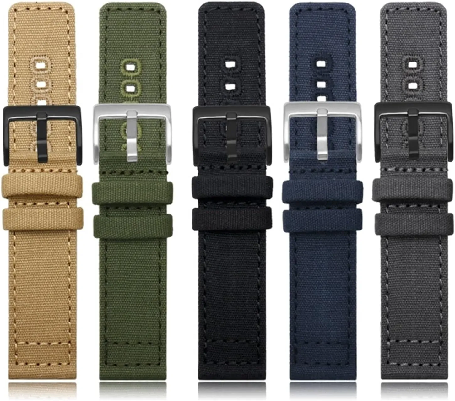 Canvas Nylon Watch Strap 18mm 19mm 20mm 22mm Nylon Watchbands Replacement Bracelet Wrist Band Watch