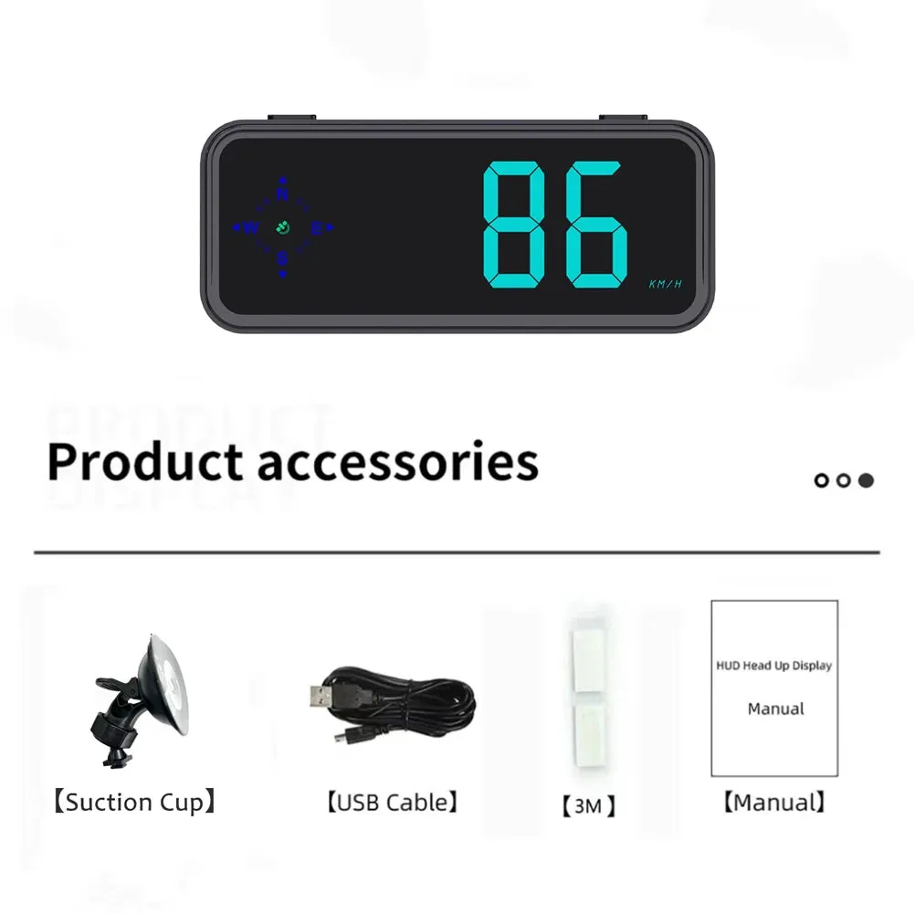 Car Head-up Display with Compass Colorful LED