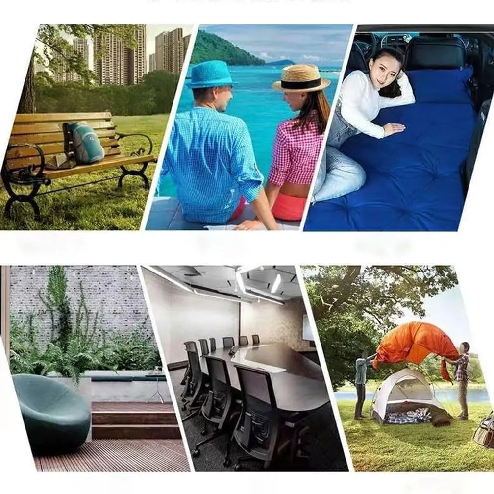 Car Inflatable Mattress, for Volkswagen VW Atlas (7-Seater) 2018-2025 Outdoor Camping Travel Portable Sleeping Pad AdjustableWear Resistant, Auto Accessories,F-Green