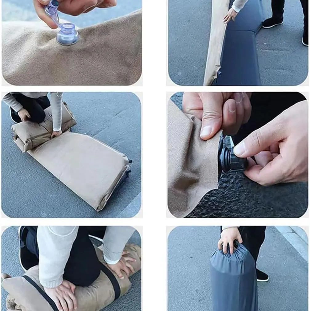 Car Inflatable Mattress, for Volkswagen VW Atlas (7-Seater) 2018-2025 Outdoor Camping Travel Portable Sleeping Pad AdjustableWear Resistant, Auto Accessories,F-Green