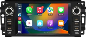 Car Stereo [2GB 32GB] for Jeep Wrangler JK Compass Patriot/Chrysler/Dodge RAM Charger, 7 inch Touch Screen Android 13 Radio with Bluetooth GPS Wireless CarPlay Andriod Auto