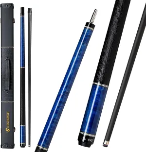 Carbon Fiber Pool Cue Stick 10.5mm/11.8mm/12.5mm,Low Deflection Pool Stick with Rare Wood Butt,Professional Cue Stick with Box Case