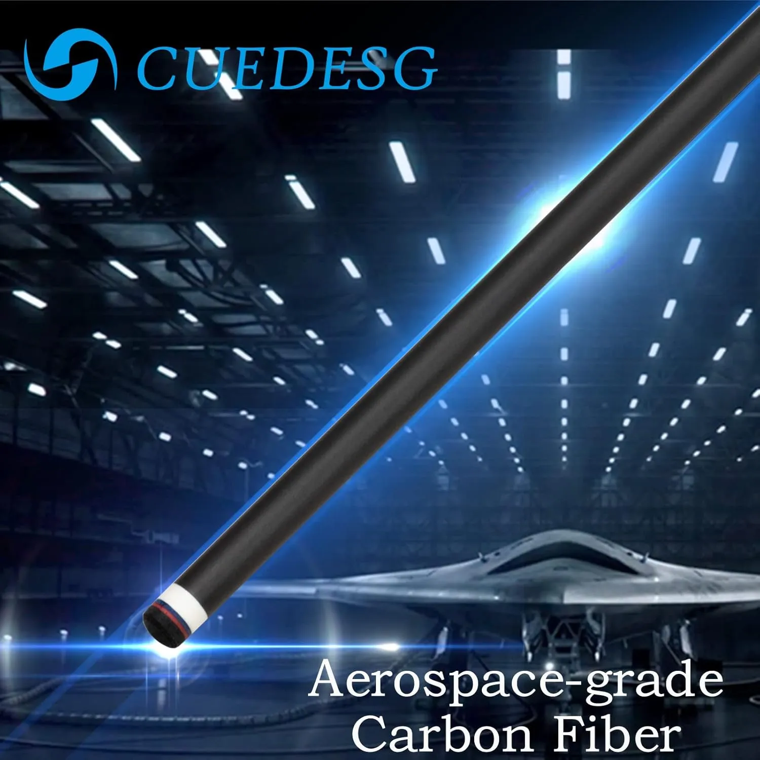 Carbon Fiber Pool Cue Stick 10.5mm/11.8mm/12.5mm,Low Deflection Pool Stick,Professional Cue Stick with Case
