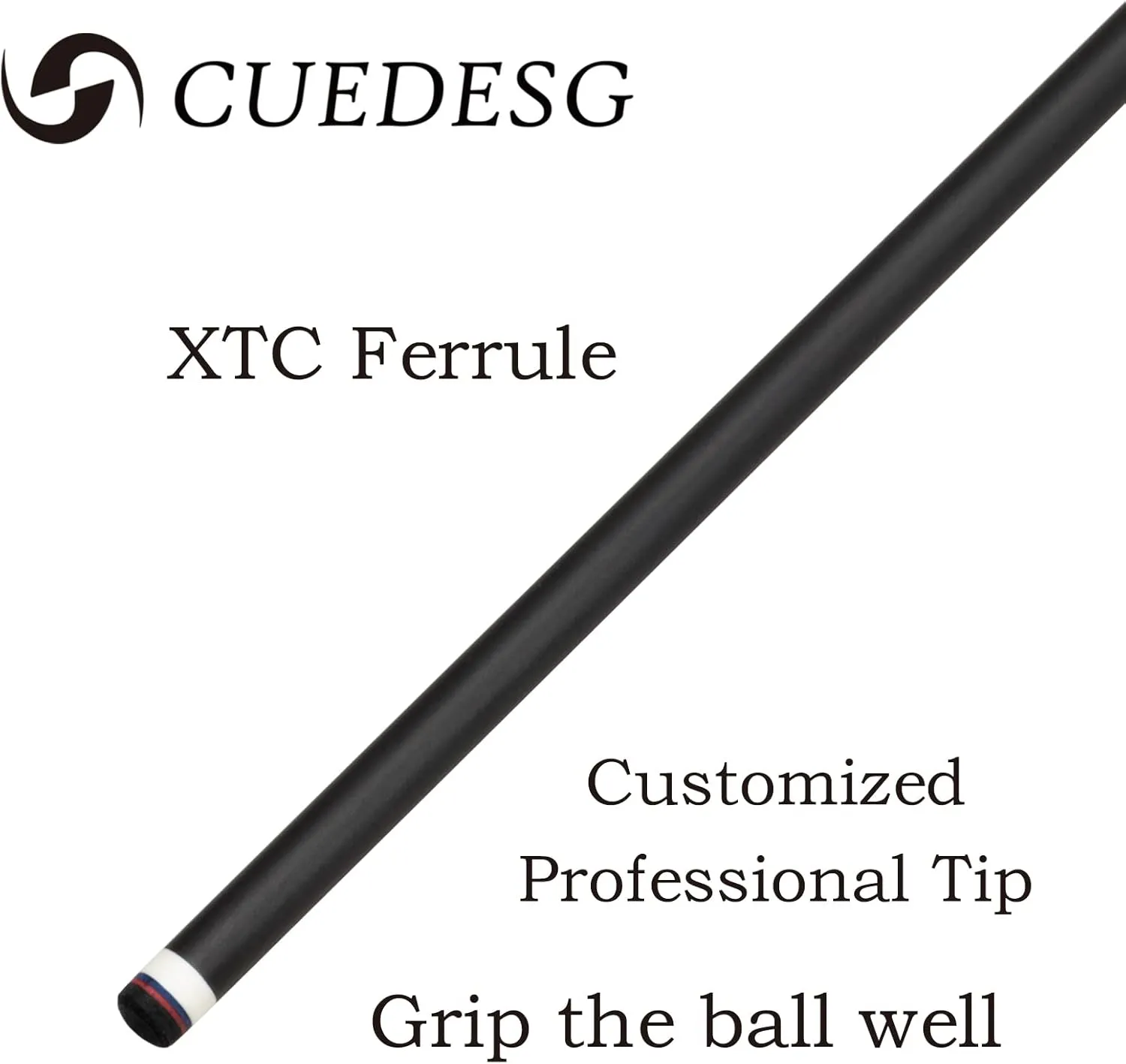 Carbon Fiber Pool Cue Stick 10.5mm/11.8mm/12.5mm,Low Deflection Pool Stick,Professional Cue Stick with Case