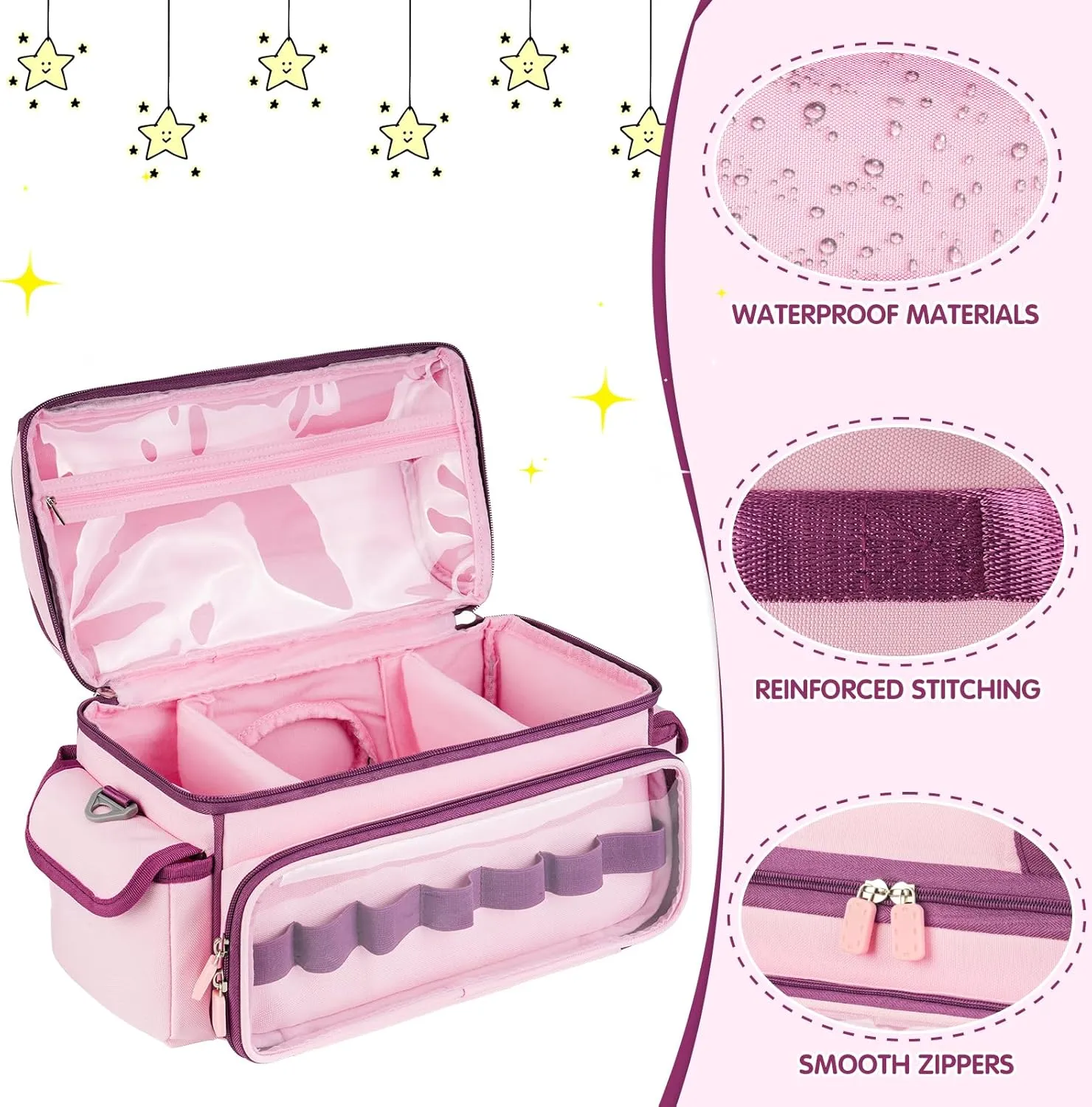Carrying Case Compatible with Toniebox Starter Set,Cute Storage Bag for Tonies Figures Characters,Tonies Headphones & Accessories