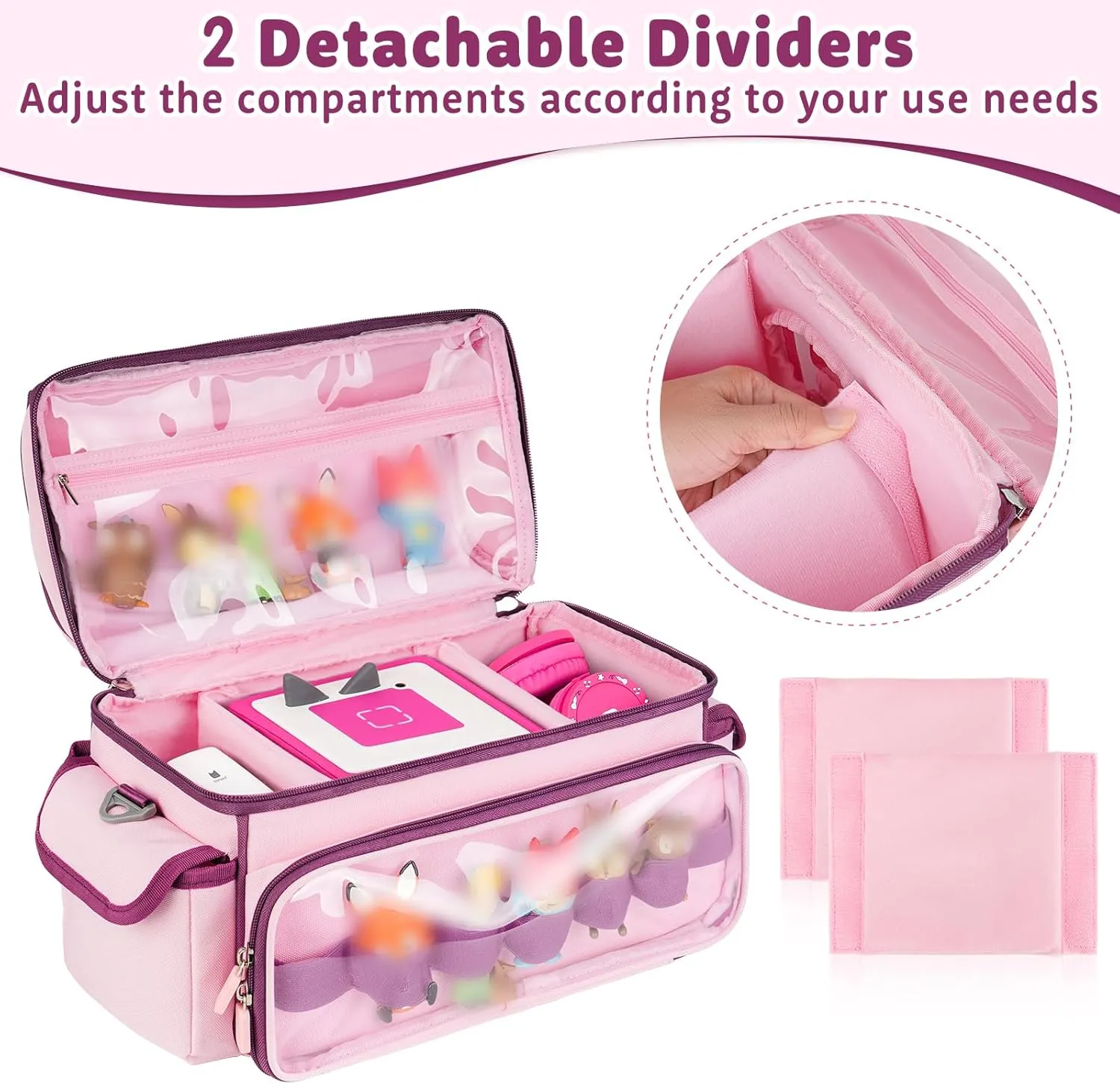 Carrying Case Compatible with Toniebox Starter Set,Cute Storage Bag for Tonies Figures Characters,Tonies Headphones & Accessories