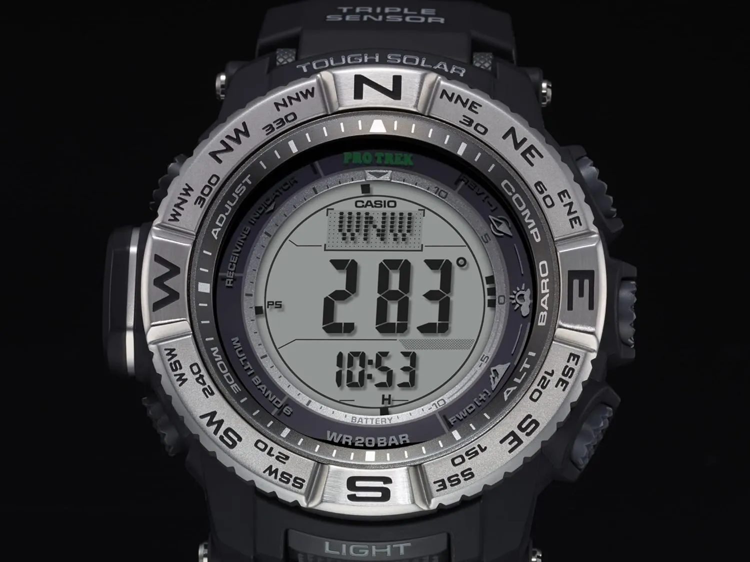 Casio PRW3500 Series | Pro Trek | 100M WR | Compass | Alt/Baro-Thermo | Tough Solar Power | Atomic Timekeeping | 1-100 SEC Stopwatch | Countdown Timer | World Time