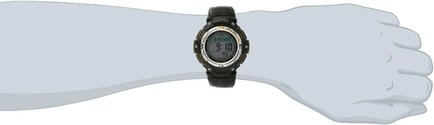 Casio SGW100 Series | Digital Watch & Compass | 200M WR | 100 SEC Stopwatch | Twin Sensor for Direction & Temperature | Low Temp Resistant | World Time | Auto Calendar | Multi Alarm