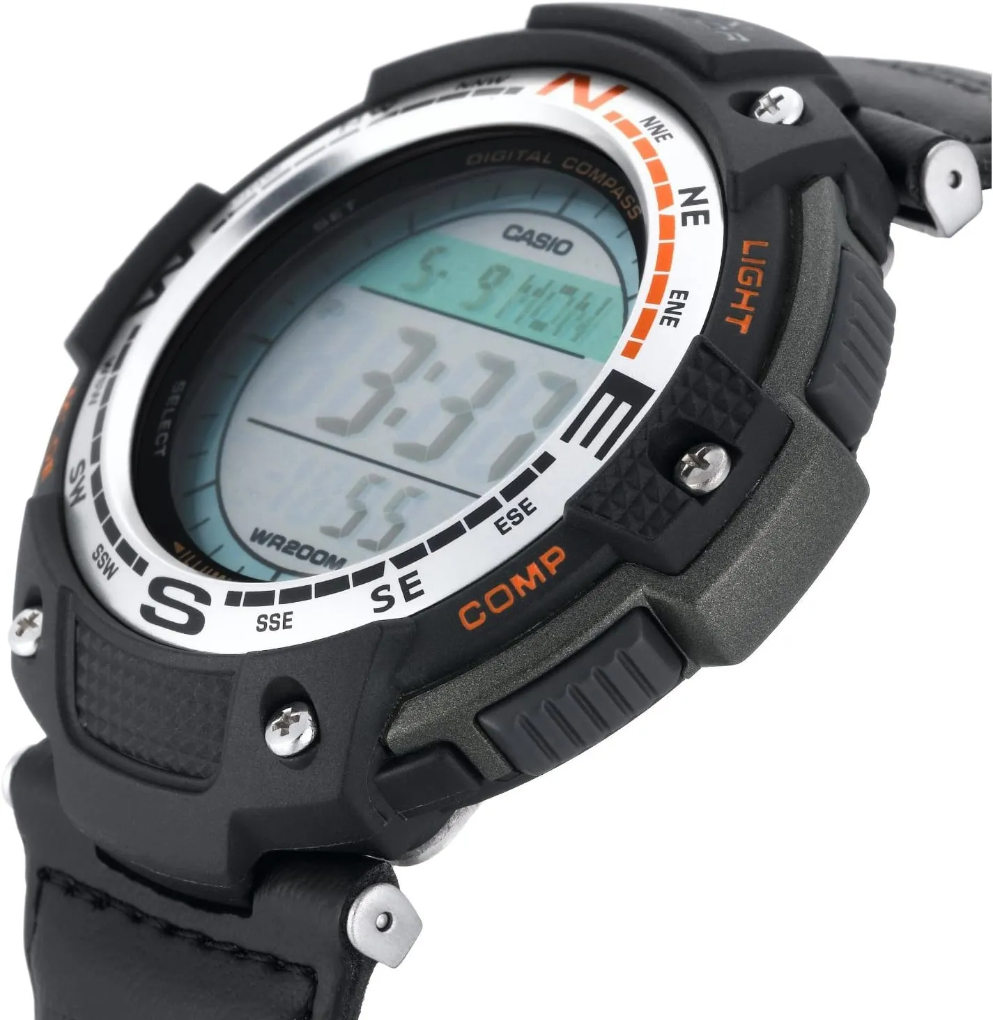 Casio SGW100 Series | Digital Watch & Compass | 200M WR | 100 SEC Stopwatch | Twin Sensor for Direction & Temperature | Low Temp Resistant | World Time | Auto Calendar | Multi Alarm